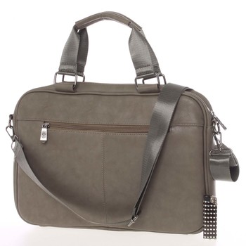 Mäkká taška na spisy a notebook tmavá taupe - Bellugio Maris