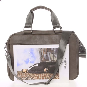 Mäkká taška na spisy a notebook tmavá taupe - Bellugio Maris