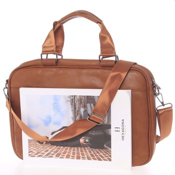 Mäkká taška na spisy a notebook hnedá - Bellugio Maris