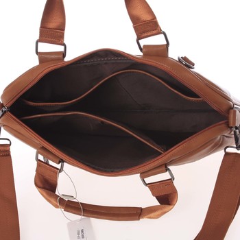 Mäkká taška na spisy a notebook hnedá - Bellugio Maris