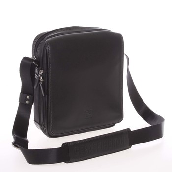 Pánska kožená taška cez rameno na doklady čierna - Gerard HENON Sheldon