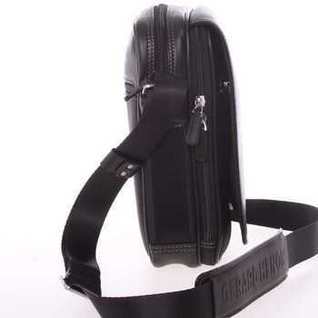 Pánska kožená taška cez rameno na doklady čierna - Gerard HENON Sheldon