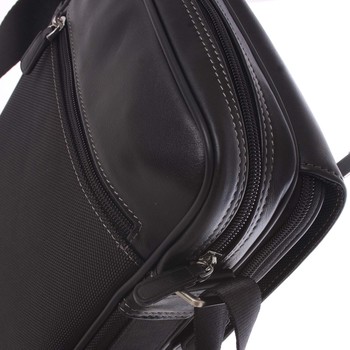 Pánska kožená taška cez rameno na doklady čierna - Gerard HENON Sheldon