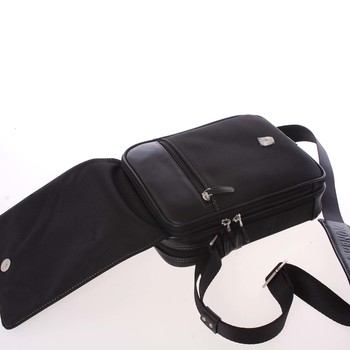 Pánska kožená taška cez rameno na doklady čierna - Gerard HENON Sheldon