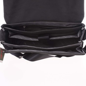 Veľká pánska kožená taška cez rameno čierna - Gerard HENON Mentor