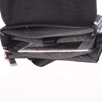 Veľká pánska kožená taška cez rameno čierna - Gerard HENON Mentor