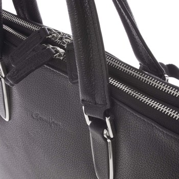 Luxusná kožená taška čierna - Gerard HENON Edmond