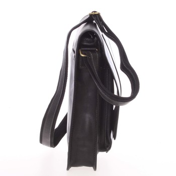 Pánska kožená taška cez rameno čierna - Gerard HENON Nenon