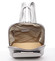 Hladký kožený elegantný dámsky svetlosivý batoh - ItalY Nike
