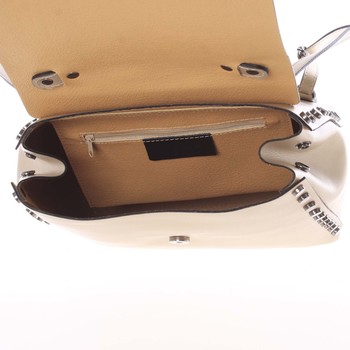 Unikátny zlatý dámsky kožený batoh / kabelka - ItalY Nicoletta