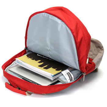 Moderný červený školský a cestovný ruksak - Travel plus 0617