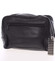 Pánska čierna kožená kozmetická taška - E680