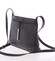 Dámska kožená elegantná crossbody kabelka čierna - Italo Niobe
