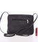 Dámska kožená elegantná crossbody kabelka čierna - Italo Niobe