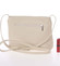 Dámska kožená elegantná crossbody kabelka svetlo béžová - ItalY Niobe