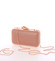 Módna dámska perleťová listová kabelka ružová - Delami V437