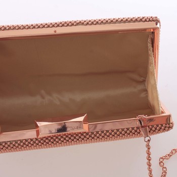 Menšia dámska perleťová kabelka ružová - Delami V406