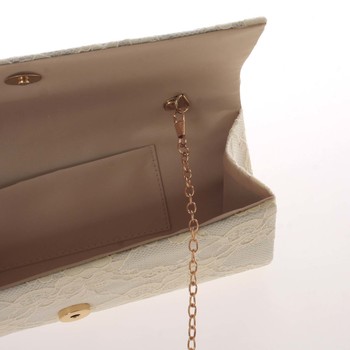 Módna dámska krajkovaná listová kabelka marhuľová - Delami L081