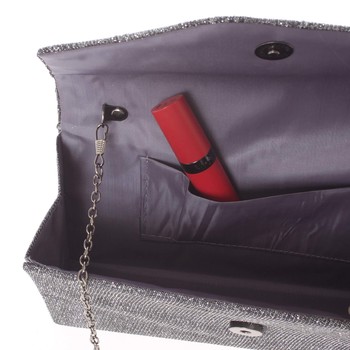 Elegantná dámska glitterová listová kabelka sivá - Delami L023