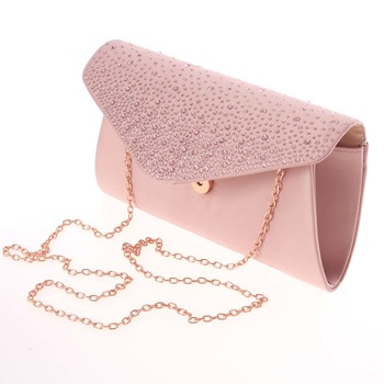 Originálna dámska listová kabelka tmavoružová - Delami D683