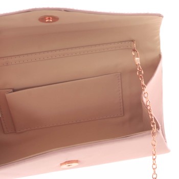 Originálna dámska listová kabelka tmavoružová - Delami D683