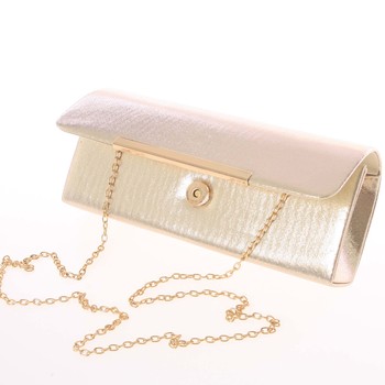 Elegantná podlhovastá listová kabelka zlatá - Delami D714