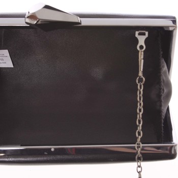 Exkluzívna dámska vzorovaná listová kabelka čierna - Delami L055