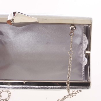 Exkluzívna dámska vzorovaná listová kabelka strieborná - Delami L055