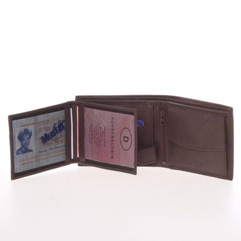 Pánska kožená peňaženka hnedá - Delami Five