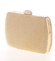 Menšia dámska perleťová listová kabelka zlatá - Delami V4039