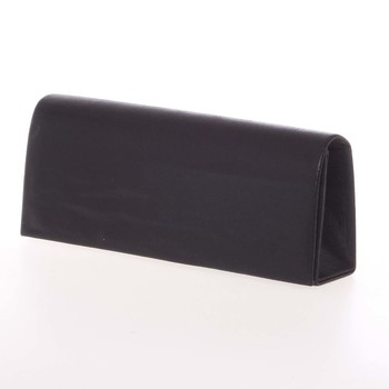 Decentná saténová listová kabelka čierna - Delami P355