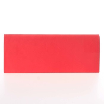 Decentná saténová listová kabelka červená - Delami P355
