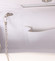 Decentná saténová listová kabelka biela - Delami P355