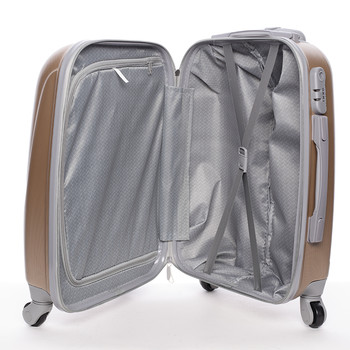 Pevný cestovný kufor zlatý - Ormi Evenger L