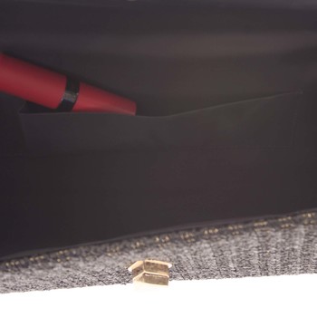 Moderná dámska preplietaná listová kabelka čierna - Delami ZL442