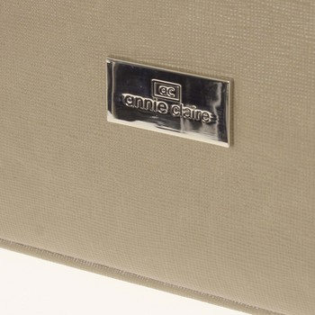 Pevná luxusná camel kožená kabelka saffiano - Annie Claire 4012