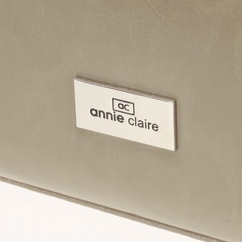Pevná luxusná kožená kabelka cappuccino - Annie Claire 2212