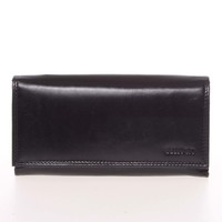 Veľká dámska čierna kožená peňaženka - Bellugio Omega