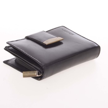 Nevšedná čierna kožená peňaženka - Bellugio Onesimo