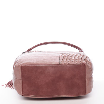 Trendy dámská měkká kabelka tmavě růžová - MARIA C Kadence