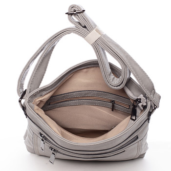 Moderná stredná crossbody kabelka sivá - Delami Karlie