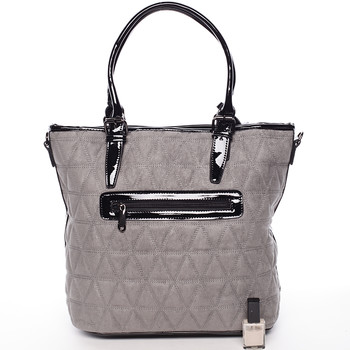 Jedinečná dámska semišová kabelka sivá - MARIA C Emmalee