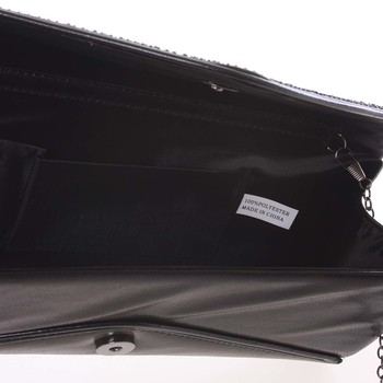 Exkluzívna dámska čierna listová kabelka - Delami D547