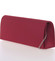 Decentná saténová listová kabelka tmavočervená - Delami P355