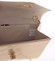 Zlatá saténová listová kabelka so sponou - Delami J708