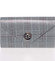 Moderná kockovaná sivo-čierna listová kabelka - Delami L067