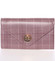 Moderná kockovaná ružovo-čierna listová kabelka - Delami L067