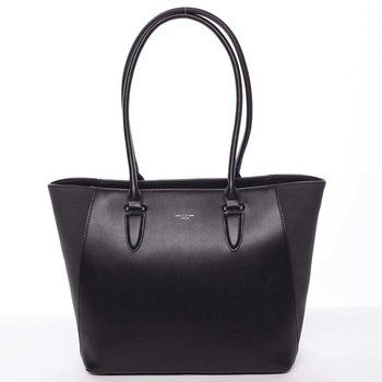 Elegantní dámská černá pevná kabelka - David Jones Anaya