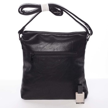 Trendy mäkká crossbody kabelka čierna - Delami Devyn