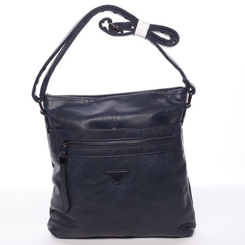 Trendy mäkká crossbody kabelka modrá - Delami Devyn